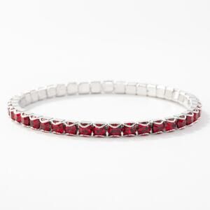 Touchstone Crystal by Swarovski Stretch Bracelet Sapphire Red NEW July